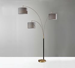 Cleo 3-Arm Metal Arc Lamp (85&quot;)