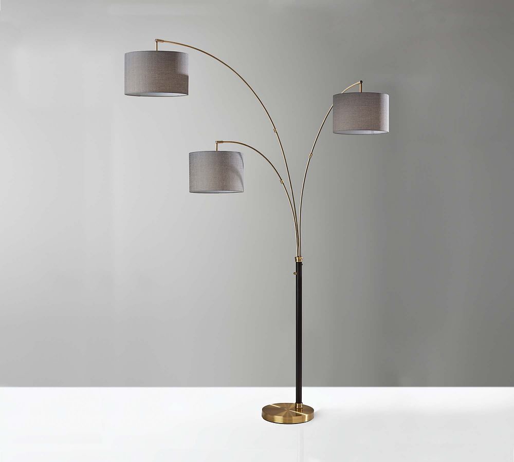 Cleo 3-Arm Metal Arc Lamp (85&quot;)