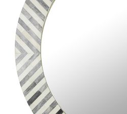 Brenna Two-Toned Round Wall Mirror