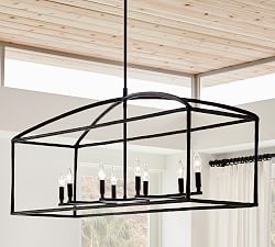 Open Box: Fallon Forged-Iron Linear Chandelier