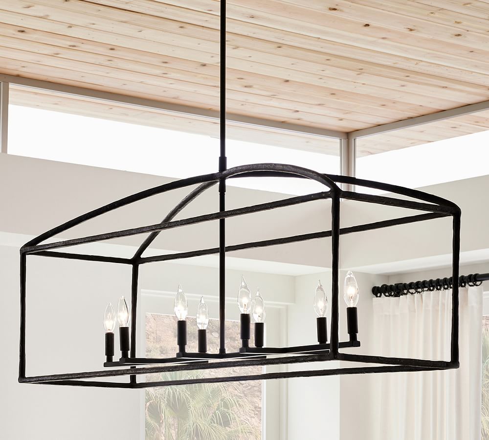 Open Box: Fallon Forged-Iron Linear Chandelier