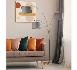 Cleo 3-Arm Metal Arc Lamp (85&quot;)
