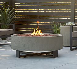 Elmwood Concrete Round Propane Fire Pit (40&quot;)