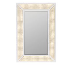 Harley Cane Rectangular Wall Mirror