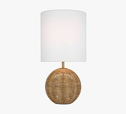 Soleil Round Rattan Table Lamp (19&quot;)