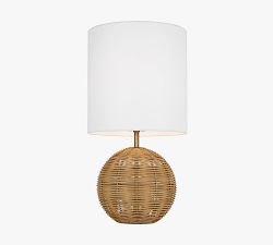 Soleil Round Rattan Table Lamp (19&quot;)