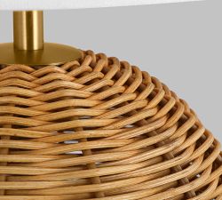 Soleil Round Rattan Table Lamp (19&quot;)