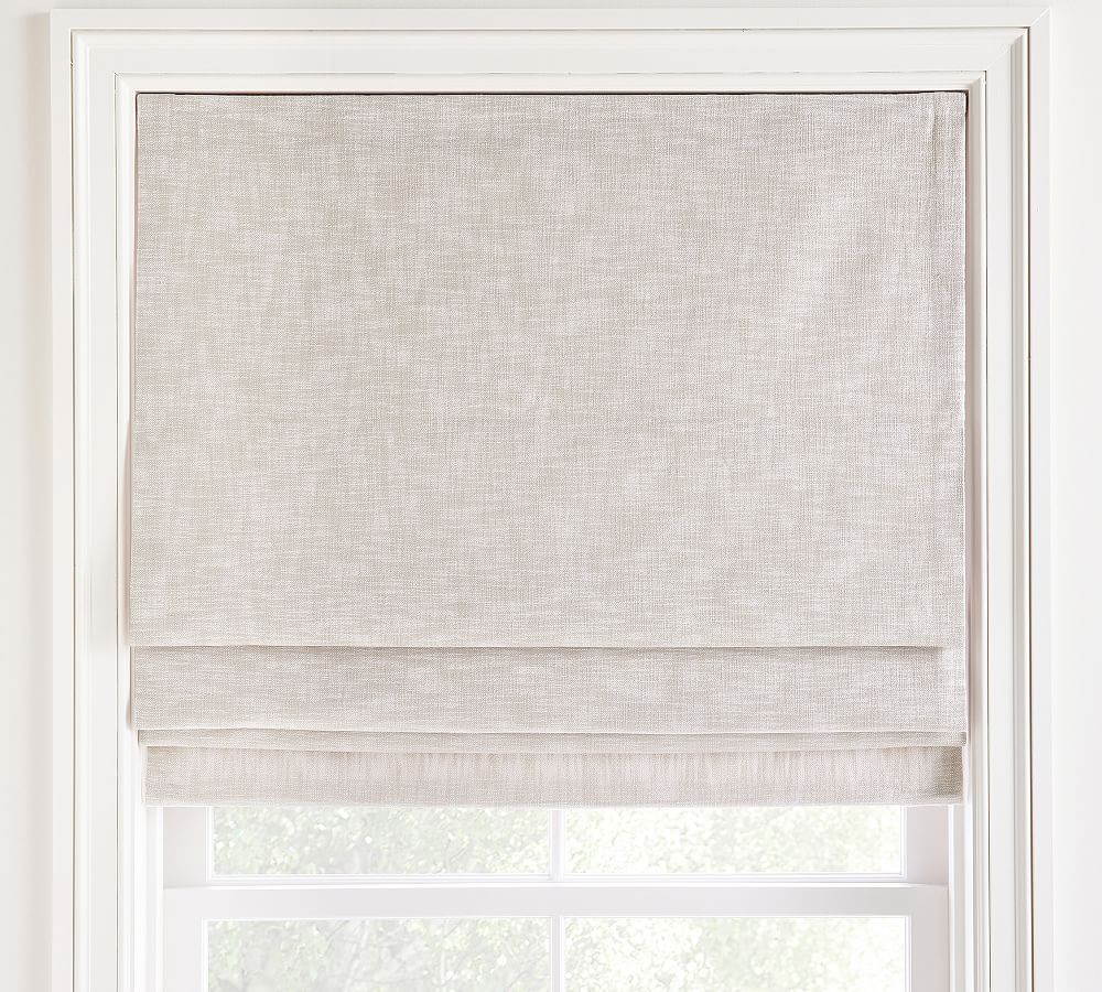 Custom Seaton Textured Cotton Cordless Roman Blackout Shade