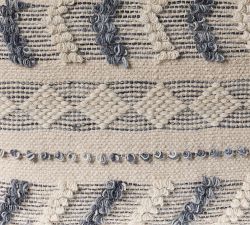 Open Box: Diamond Wool Tufted Square Pouf