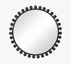 Belle Beaded Round Wall Mirror