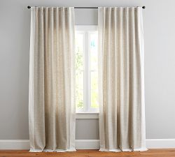 Open Box: Emery Border Linen Curtain