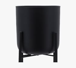 Vienna Black Metal Planters on Stand - Set of 3