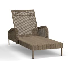 Georgia All-Weather Wicker Single Chaise Lounge with Arms