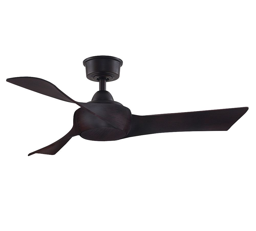 Wrap 44" Indoor/Outdoor Ceiling Fan, Dark Bronze With Dark Walnut Blades