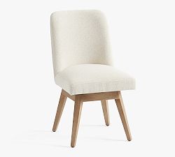 Layton Upholstered Stationary Swivel Desk Chair, Seadrift, Performance Boucle Oatmeal