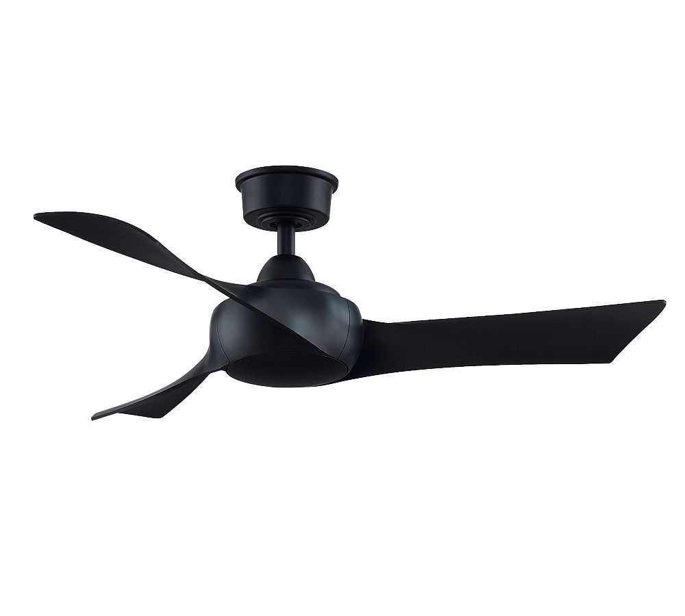 Wrap 44" Indoor/Outdoor Ceiling Fan, Black With Black Blades
