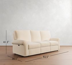 PB Comfort Roll Arm Motion Power Reclining Sofa (93&quot;)