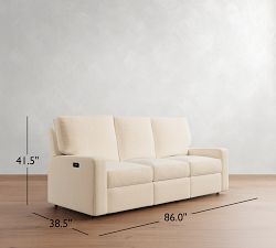 PB Comfort Square Arm Motion Power Reclining Sofa (86&quot;)