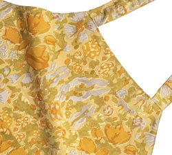 Jardin Block Print Cotton Apron