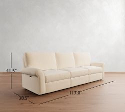 PB Comfort Roll Arm Power Reclining Sofa - Storage Available (78&quot;-145&quot;)