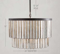 Open Box: Astrid Capiz Round Chandelier (24&quot;)