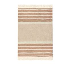 Kinsey Belgian Flax Linen Striped Throw