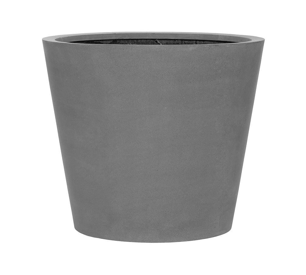 Handcrafted Lightweight Fiber Stone Tapered Cylinder Planters