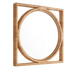 Sierra Rattan Wrapped Wall Mirror