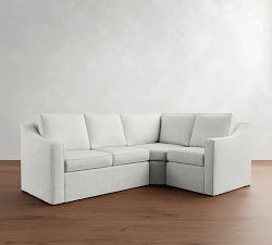 Cameron Slope Arm Slipcovered 3-Piece Wedge Sectional (106&quot;)