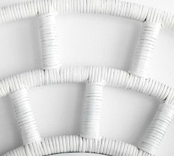 Portia Handwrapped Rattan Round Wall Mirror