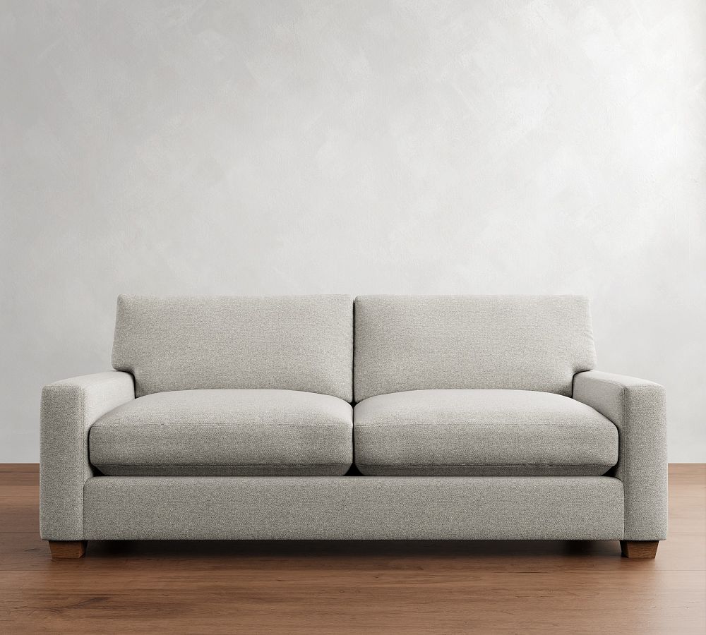 Open Box: PB Comfort Modern Square Arm Sofa (62&quot;-118&quot;)