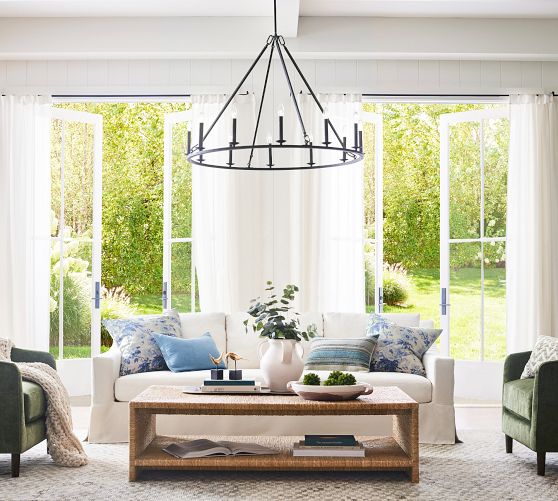 Remington Iron Round Chandelier (42"-60")