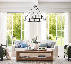 Remington Iron Round Chandelier (42&quot;-60&quot;)