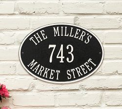 Hawthorne Oval Wall Address Plaque