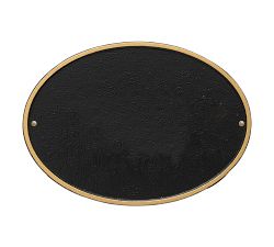 Hawthorne Oval Wall Address Plaque