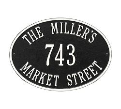 Hawthorne Oval Wall Address Plaque