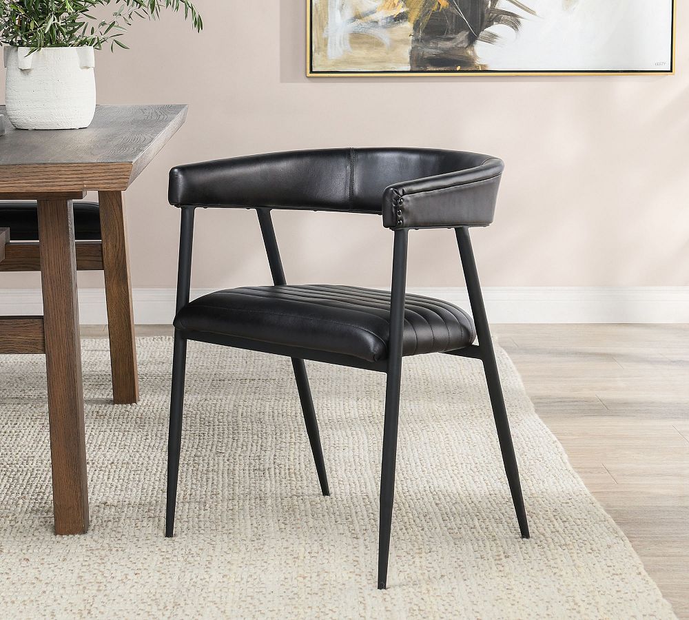 Polina Leather Dining Armchair