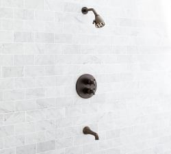 Pearson Cross Handle Thermostatic Bathtub &amp; Shower Set