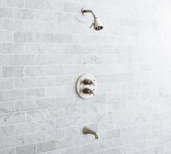 Pearson Cross Handle Thermostatic Bathtub &amp; Shower Set