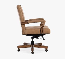 Correy Leather Swivel Desk Chair