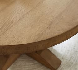 Fort Round Pedestal Extendable Dining Table (48&quot;-68&quot;)