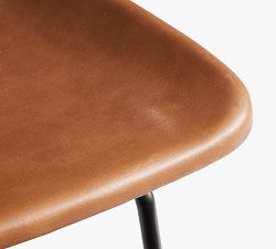 Brenner Leather Swivel Counter Stool