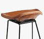 Brenner Leather Swivel Counter Stool