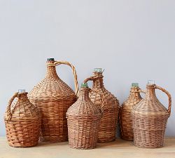 Found Wicker Demijohn