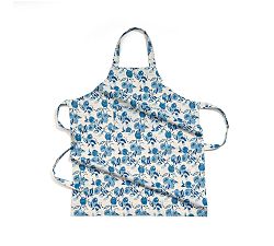 Citron Block Print Cotton Apron