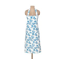 Citron Block Print Cotton Apron