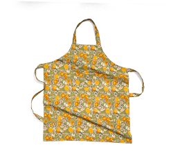 Citron Block Print Cotton Apron