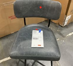 Open Box: Maison Leather Swivel Stool