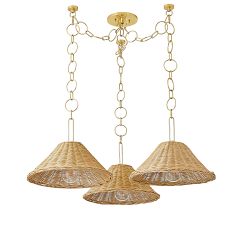 Ellen Rattan Chandelier