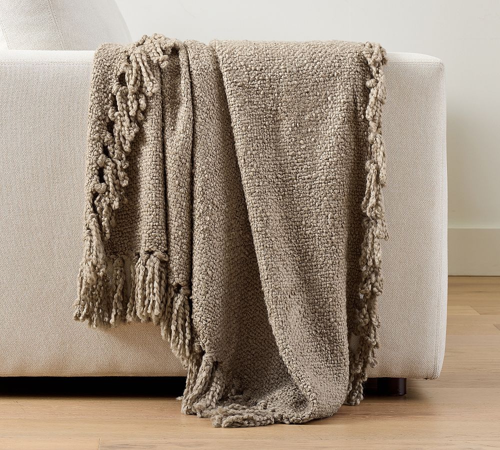 Dreamy Handwoven Fringe Throw - Drizzle